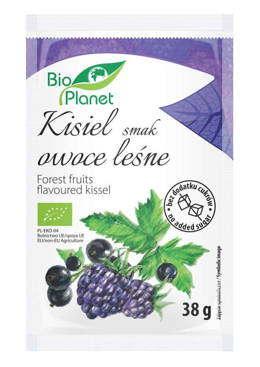 KISIEL O SMAKU OWOCÓW LEŚNYCH Z OWOCAMI JAGODOWYMI BIO 38 g - BIO PLANET