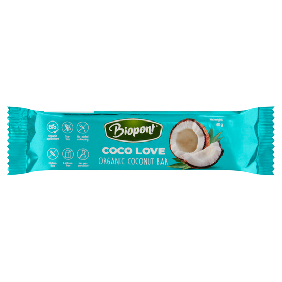 BATON KOKOSOWY BEZGLUTENOWY BIO 40 g - BIOPONT