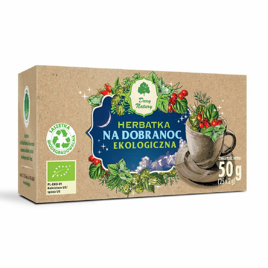HERBATKA NA DOBRANOC BIO (25 x 2 g) 50 g - DARY NATURY