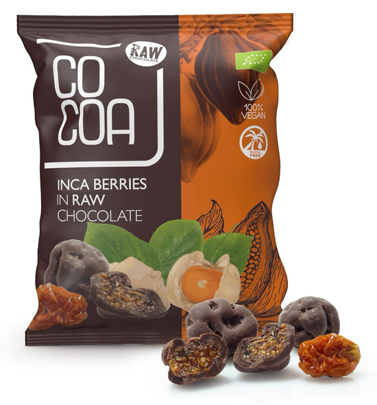 JAGODY INKASKIE W CZEKOLADZIE SUROWEJ BIO 70 g - COCOA