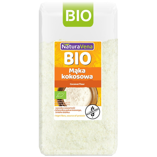 MĄKA KOKOSOWA BEZGLUTENOWA BIO 500 g - NATURAVENA