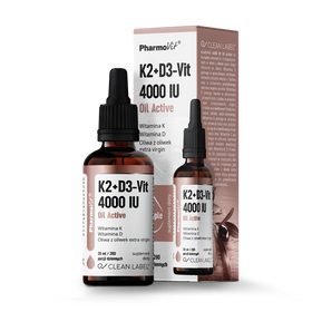 WITAMINA K2 + D3 W KROPLACH BEZGLUTENOWE 30 ml - PHARMOVIT (CLEAN LABEL)