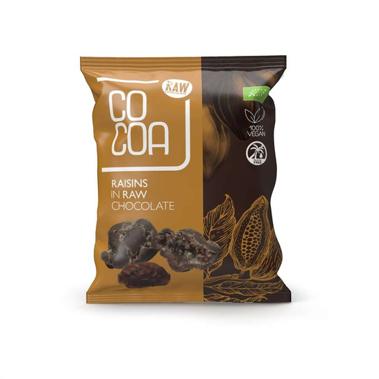 PRZECENA Cocoa | Rodzynki w surowej czekoladzie | ORGANIC