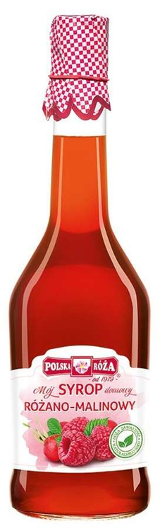 SYROP RÓŻANO -  MALINOWY 500 ml - POLSKA RÓŻA