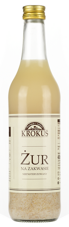 ŻUR NA ZAKWASIE NIEPASTERYZOWANY 480 ml - KROKUS