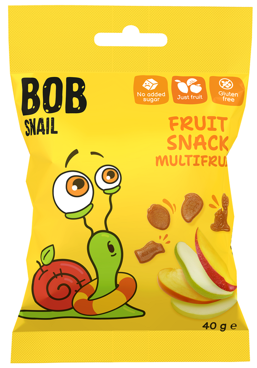 ŻELKI WIELOOWOCOWE BEZ ŻELATYNY BEZGLUTENOWE 40 g - BOB SNAIL