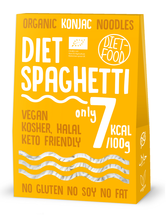 MAKARON (KONJAC) SPAGHETTI BEZGLUTENOWY BIO 385 g (300 g) - DIET-FOOD