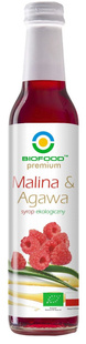 SYROP MALINA Z AGAWĄ BIO 250 ml - BIOFOOD