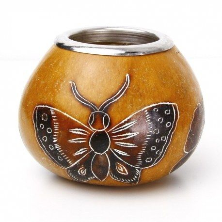 Matero z tykwy pojemność od 180 do 200 ml - Motyl