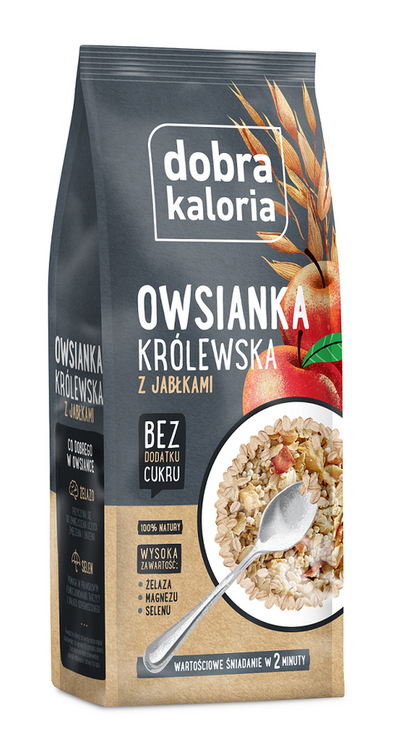 OWSIANKA KRÓLEWSKA Z JABŁKAMI BEZ DODATKU CUKRÓW 320 g - DOBRA KALORIA