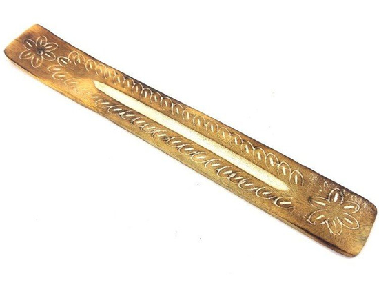 Podstawka do kadzidełek trociczkowych drewniana - kwiatek.