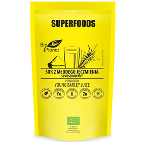 SOK Z MŁODEGO JĘCZMIENIA SPROSZKOWANY BIO 150 g - BIO PLANET SUPERFOODS