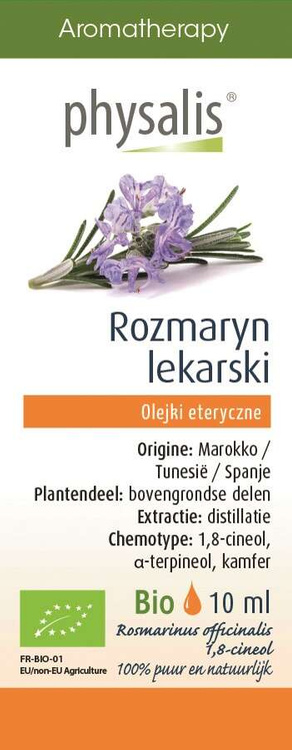 Physalis | Olejek eteryczny rozmaryn lekarski (rozemarijn) 10 ml | ORGANIC