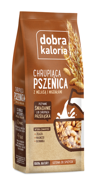 PSZENICA CHRUPIĄCA Z MELASĄ I MIGDAŁAMI 120 g - DOBRA KALORIA