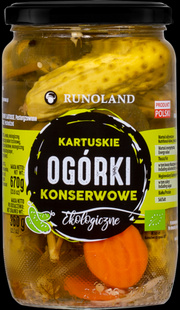 OGÓRKI KONSERWOWE KARTUSKIE BIO 670 g (360 g) - RUNOLAND