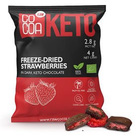 TRUSKAWKI W CZEKOLADZIE CIEMNEJ BEZ DODATKU CUKRÓW KETO BIO 40 g - COCOA