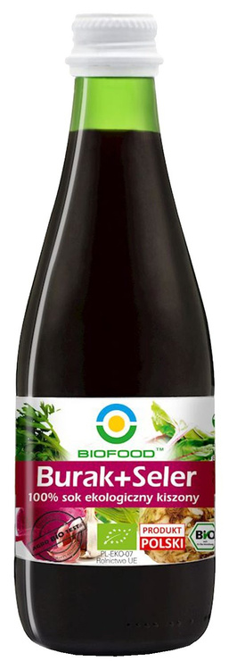 SOK Z BURAKÓW I SELERÓW KISZONYCH NFC BEZGLUTENOWY BIO 300 ml - BIOFOOD